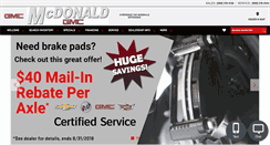 Desktop Screenshot of mcdonaldgmc.com